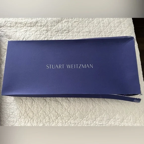 Stuart Weitzman Exes Black Leather Lace Up OTK Boots Size 9.5 - Picture 8 of 10